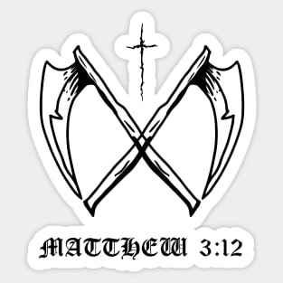 Gothic Bible Verse Christian Metal Hardcore Punk Sticker